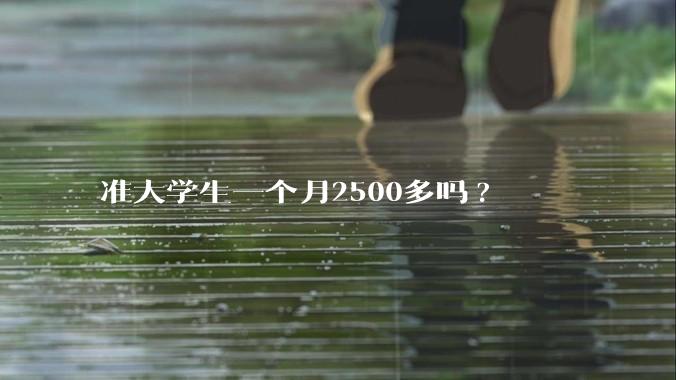 准大学生一个月2500多吗?