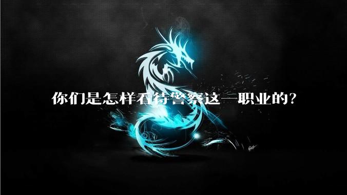 你们是怎样看待警察这一职业的？