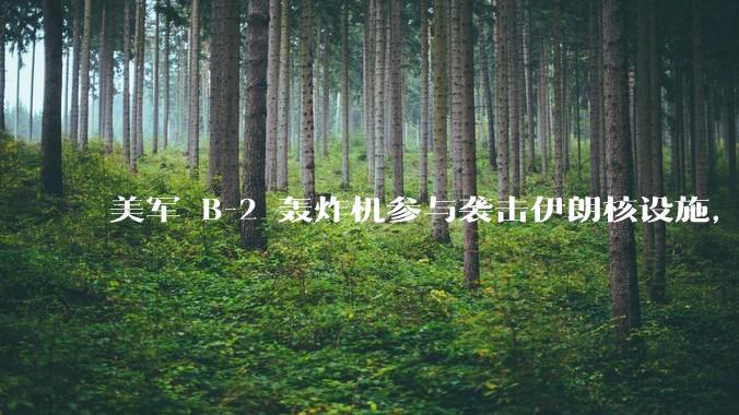 美军 B-2 轰炸机参与袭击伊朗核设施，B-2轰炸机战斗力如何？会摧毁伊朗核设施吗？