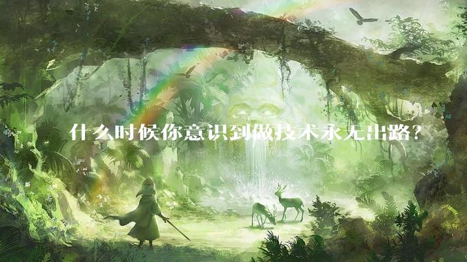 什么时候你意识到做技术永无出路？